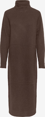 PIECES Knitted dress in Brown: front