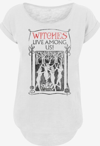 T-shirt 'Fantastic Beasts Witches Live Among Us' F4NT4STIC en blanc : devant
