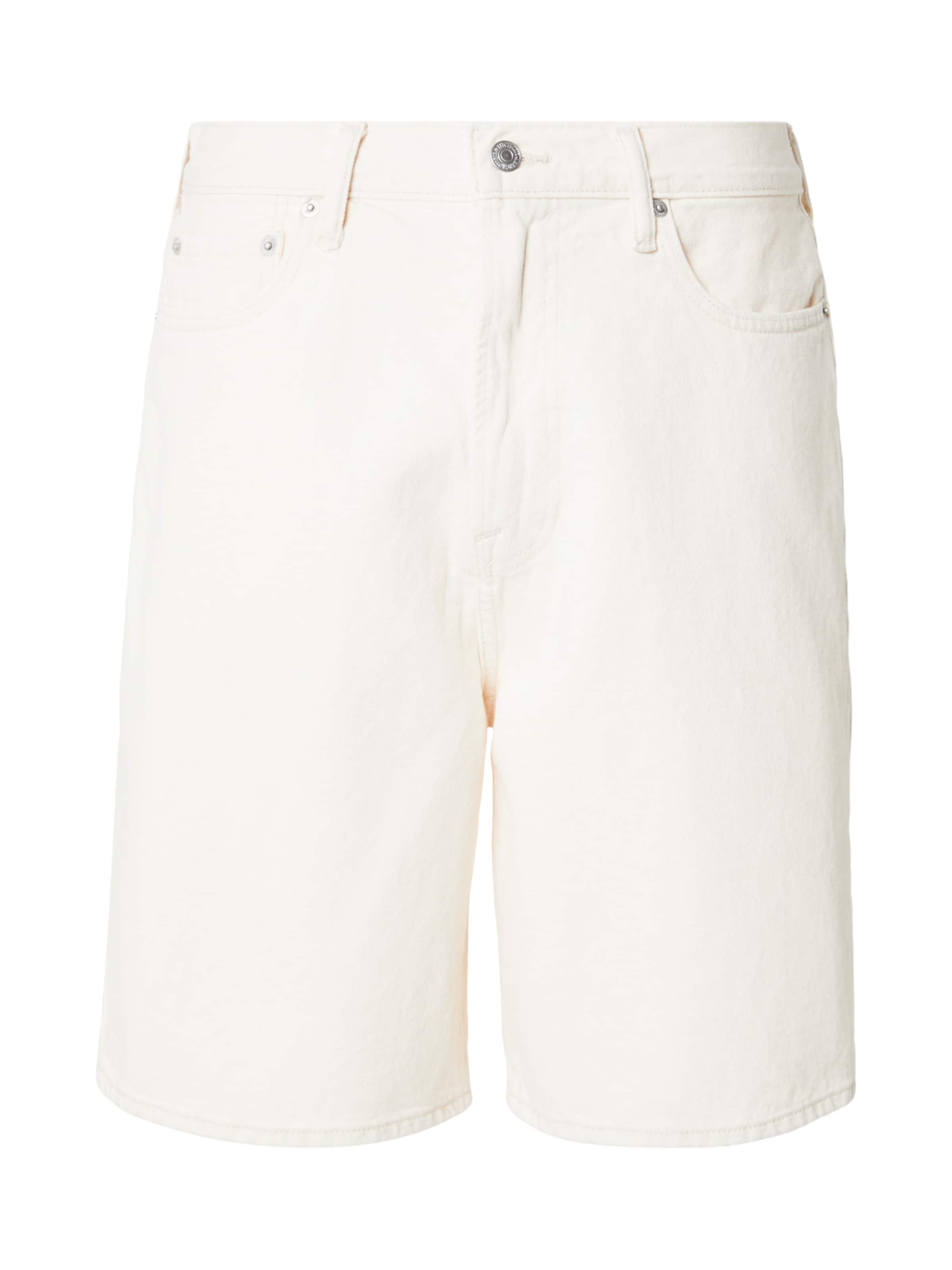 Abercrombie & Fitch Baggy Farkut värissä valkoinen: etupuoli