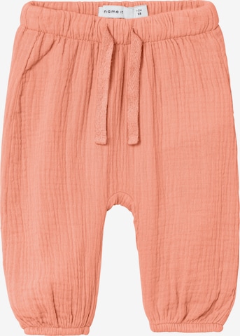 NAME IT - Pantalón 'NOSAFI' en naranja: frente