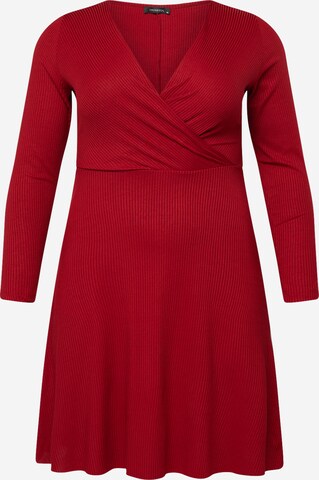 Trendyol Curve Obleka | rdeča barva: sprednja stran