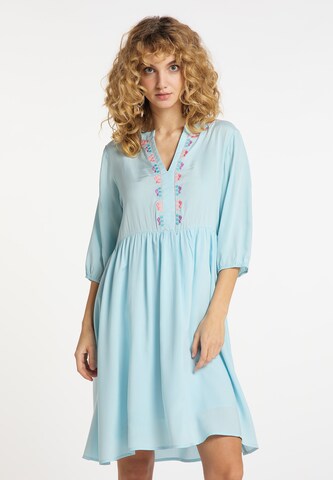 usha FESTIVAL Summer Dress in Blue: front