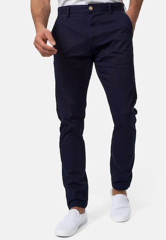 INDICODE JEANS Regular Chino 'Cherry' in Blauw: voorkant