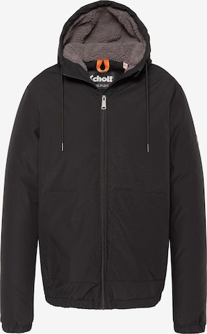 Veste mi-saison Schott NYC en noir : devant