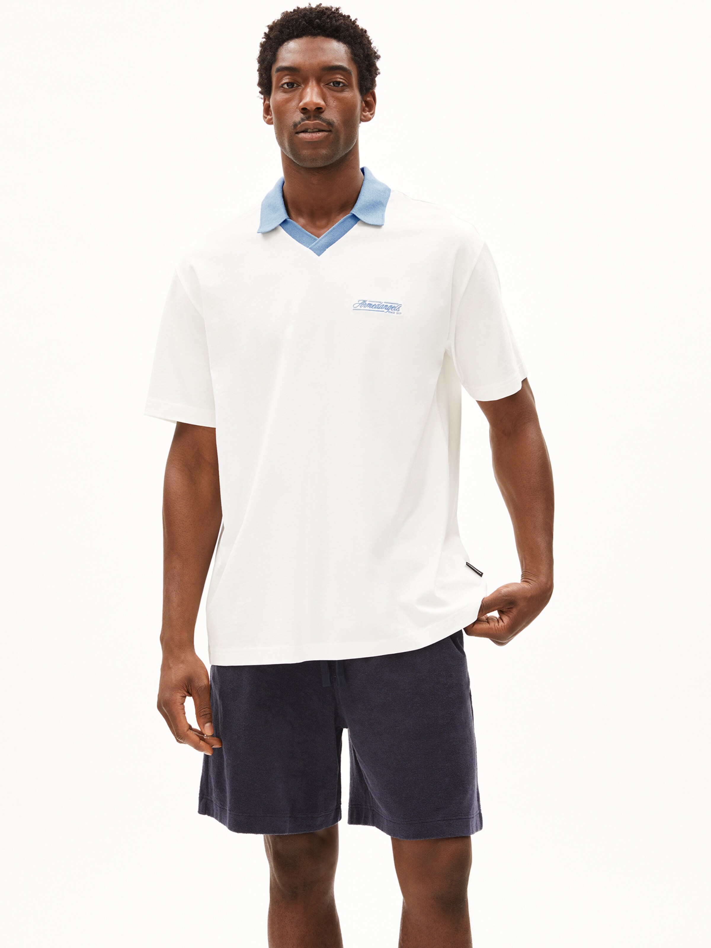 ARMEDANGELS Poloshirt in Weiß: Vorderseite