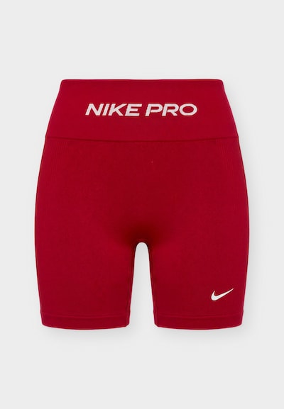 NIKE Calças de desporto 'Nike Pro' em XS em vermelho sangue / branco, Vista do artigo