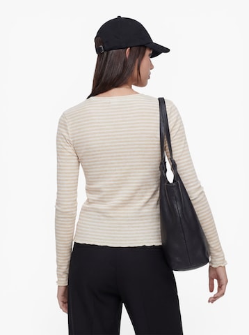 T-shirt 'SLFELLEN' SELECTED en beige