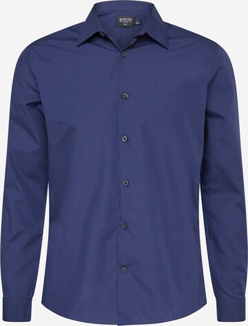 BURTON MENSWEAR LONDON Slim fit Button Up Shirt in Blue: front