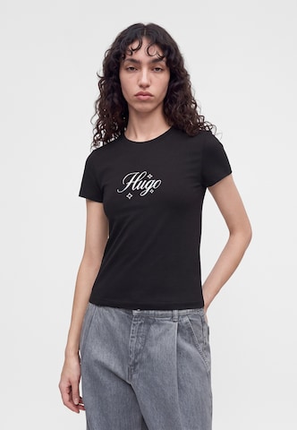 HUGO Póló '90's' - fekete: elől