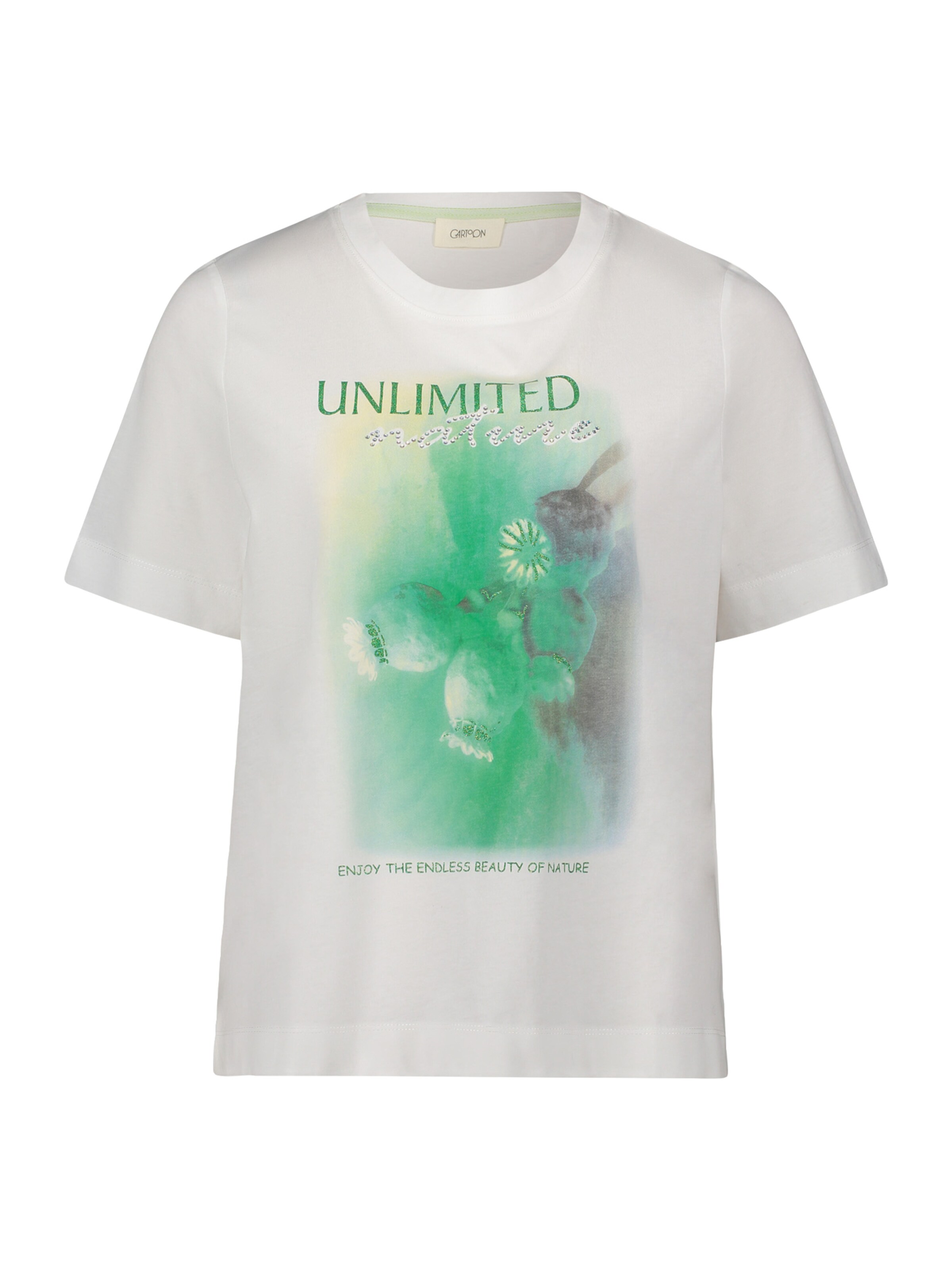 Cartoon Shirt in White: front