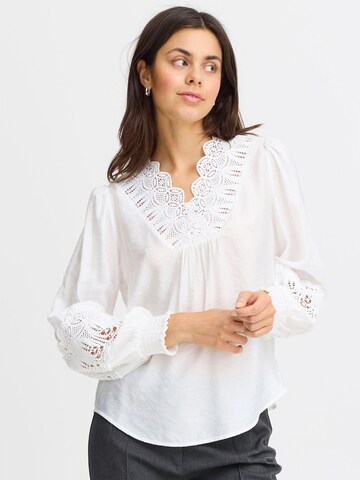 Camicia da donna ' BLONDIE' di Fransa in bianco: frontale