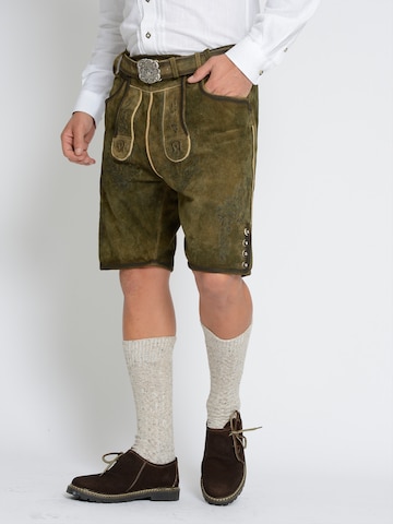 Regular Pantalon folklorique Rißberg en marron