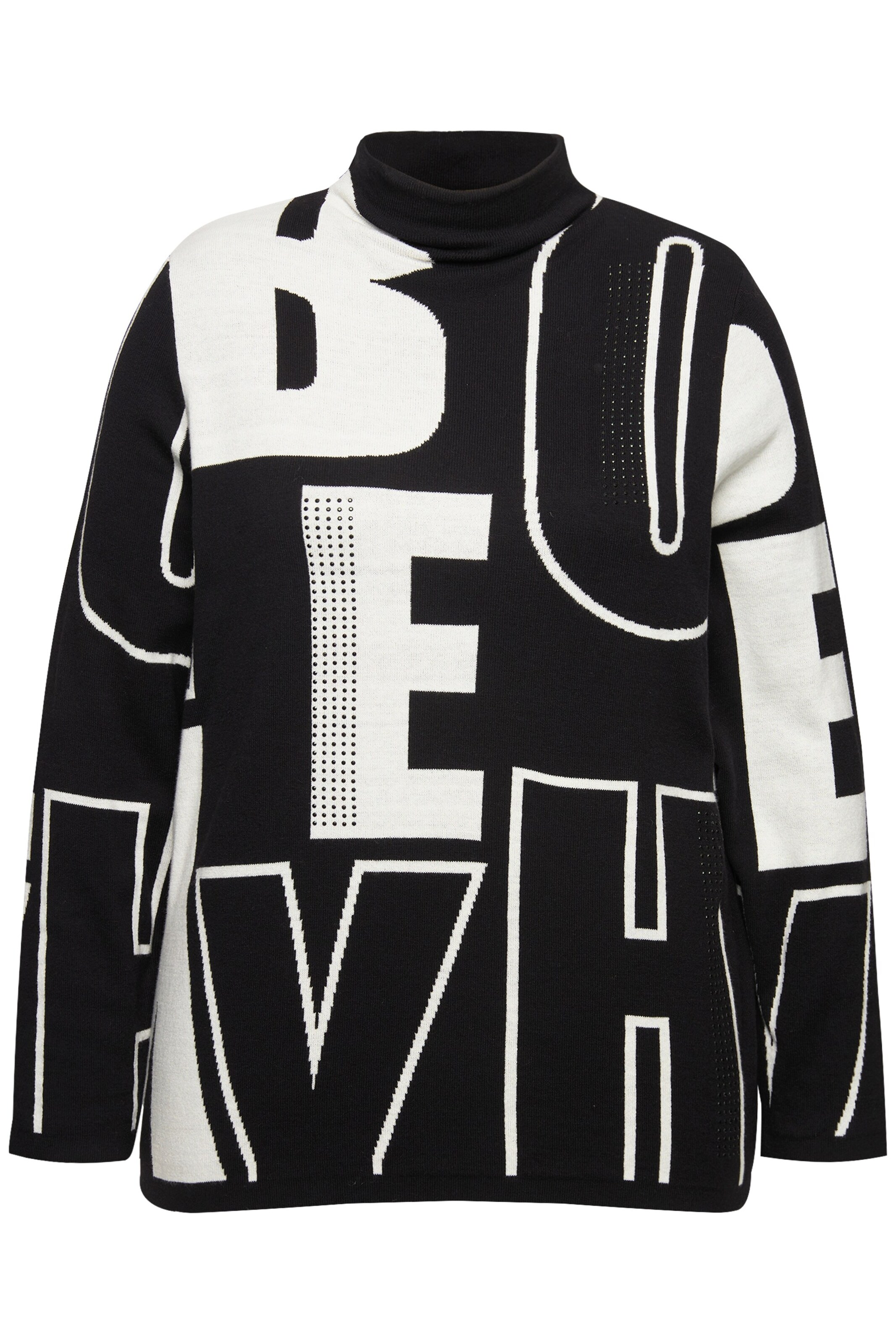 Pull-over Ulla Popken en noir : devant