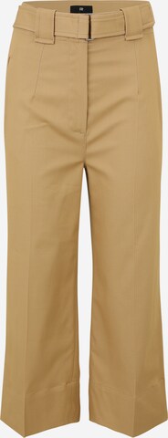 Wide Leg Pantalon à plis Banana Republic Petite en beige : devant