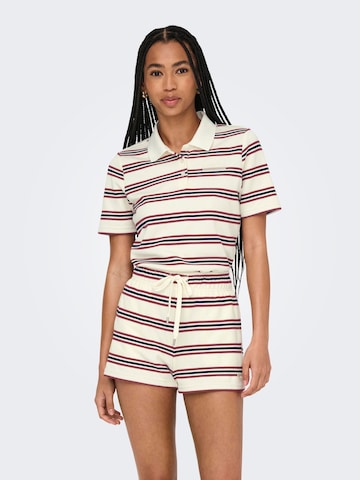 ONLY - Camiseta 'ONLEvie' en blanco: frente