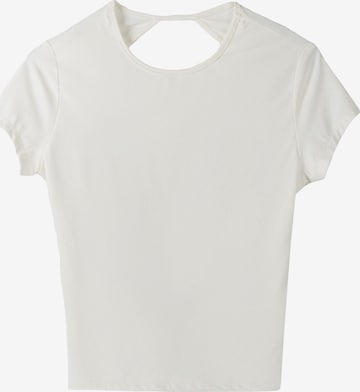 T-shirt Bershka en beige : devant