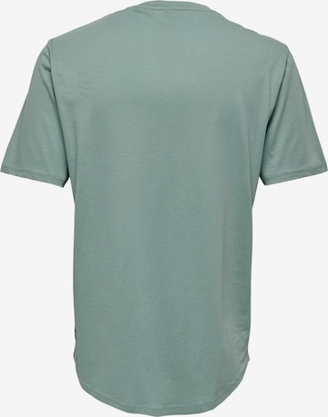 Coupe regular T-Shirt 'Matt' Only & Sons en vert