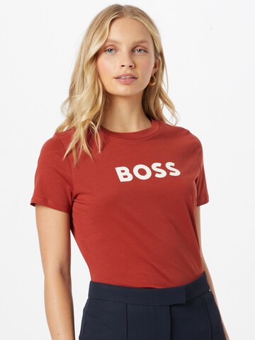 BOSS Orange T-shirt 'Elogo' i röd: framsida