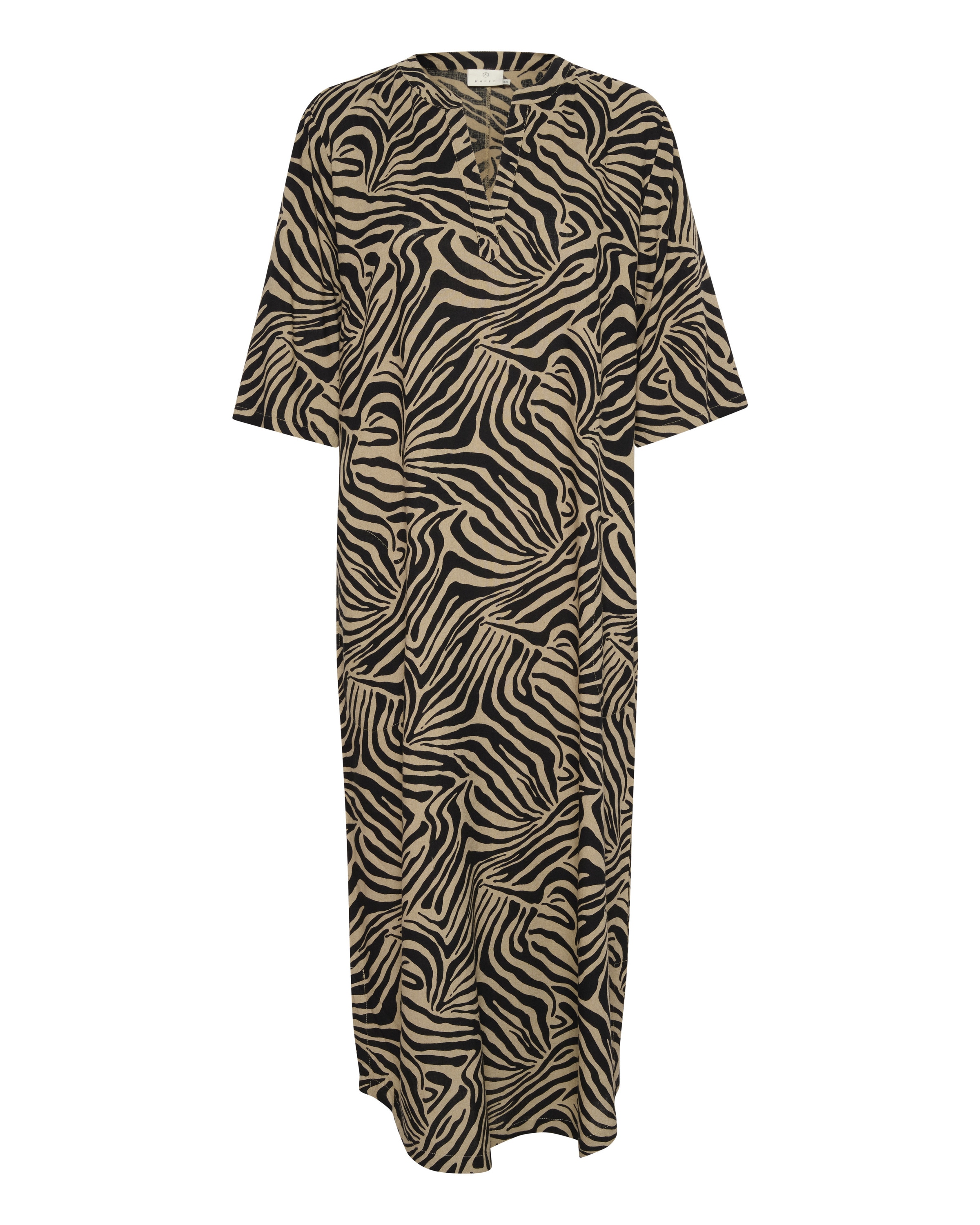 Kaffe Kjole 'Milia' i mørkebeige / sort, Produktvisning