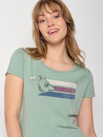GREENBOMB Shirt 'Animal Bear Trail' in Green