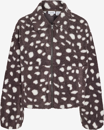 Giacca di pile 'NMCOZY MILA' di Noisy may in marrone: frontale