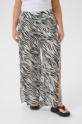 KAFFE CURVE Loosefit Bukser 'Caisy Ami' i sort: forside