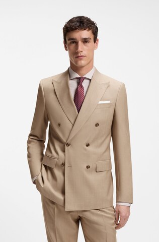 BOSS Slim Fit Sakko ' Carper-OS-B1-263 ' in Beige: Vorderseite