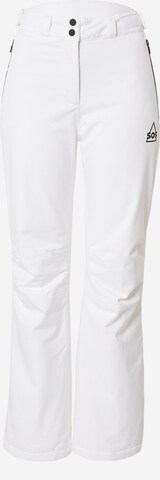 Pantaloni per outdoor 'Valley' di SOS Black Snow in bianco: frontale