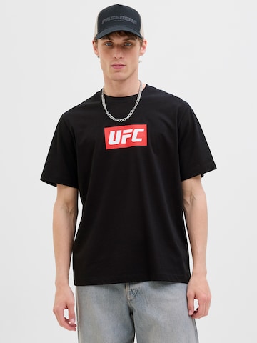 JACK & JONES Póló 'JCOUFC' - fekete: elől