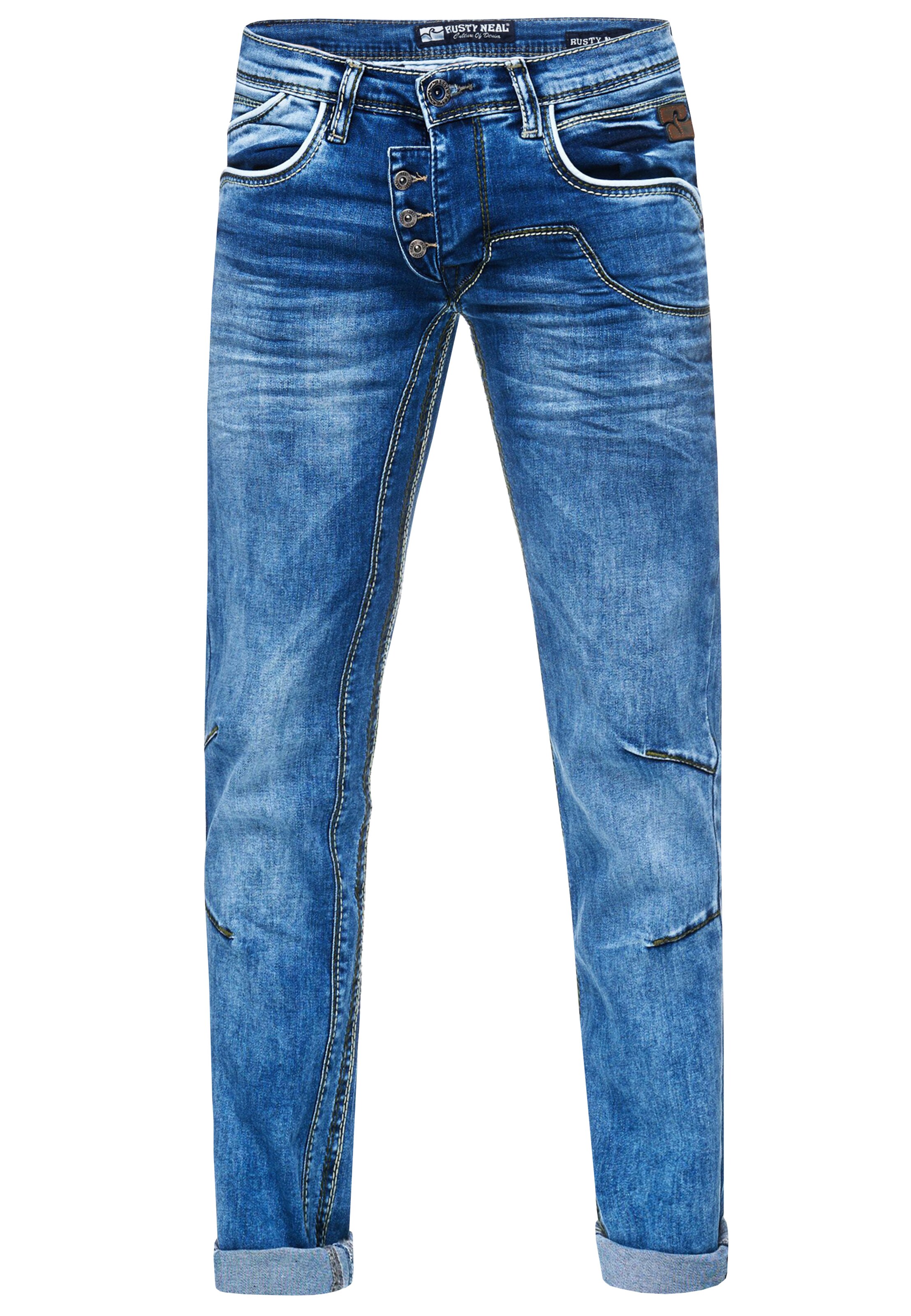 Rusty Neal Regular Jeans 'RUBEN 30' in Blau: Vorderseite