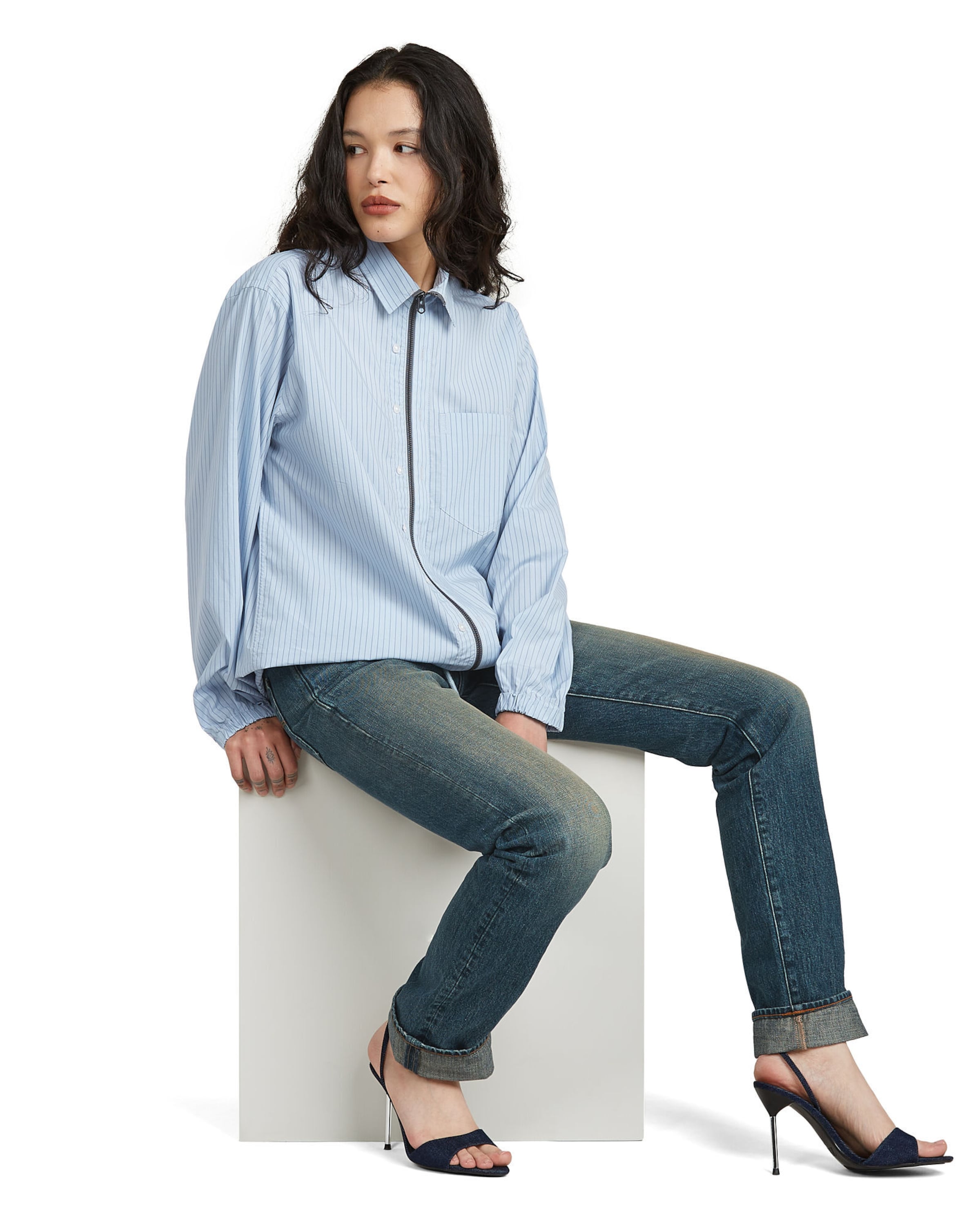 G-STAR Regular Jeans 'Slim Straight Jeans' in Blauw