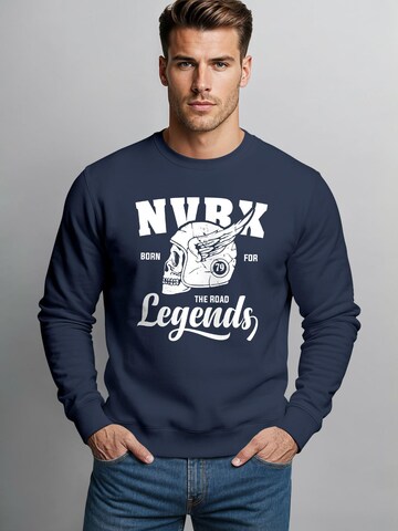 Neverless Sweatshirt 'Legends Race Skull' in Blue