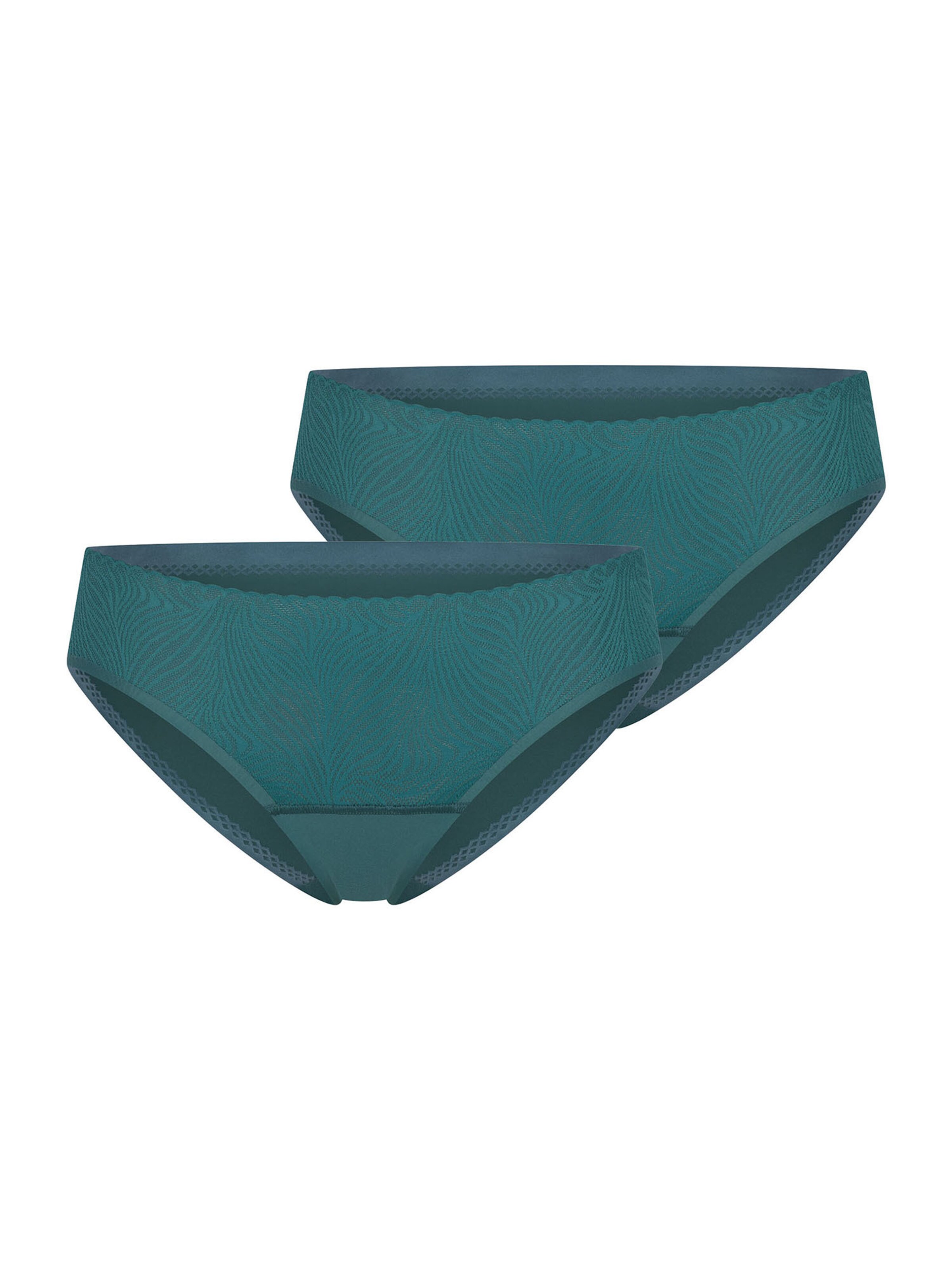 SCHIESSER Slip ' Invisible Soft Lace ' en vert / pétrole, Vue avec produit