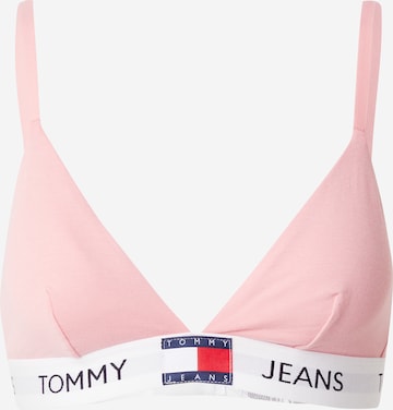 Tommy Jeans Trojuholníky Podprsenka - ružová: predná strana