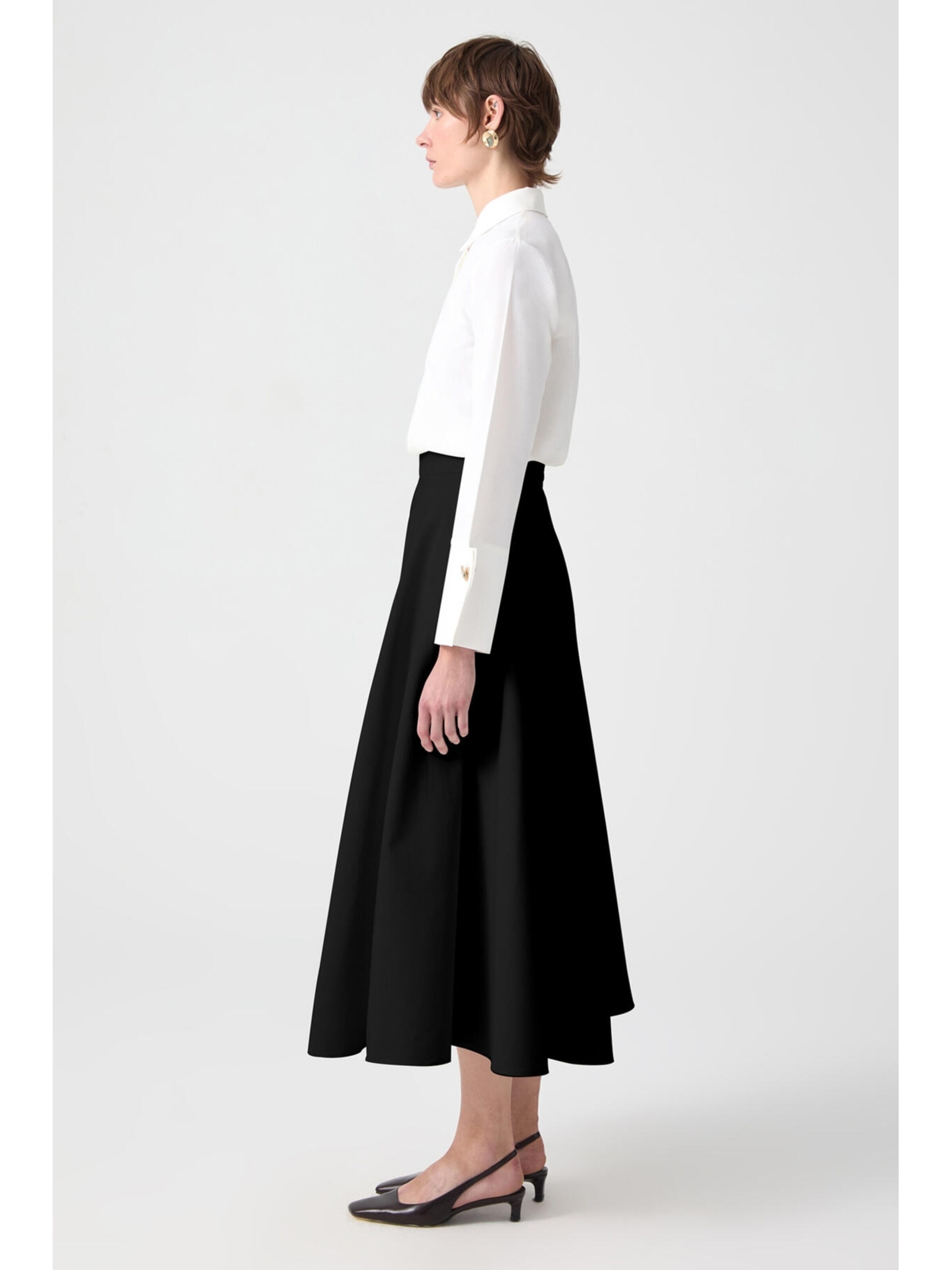 Touché Privé Blusenbody 'Wide Cuff Shirt Body'‌‌‌‌‌ in Beige