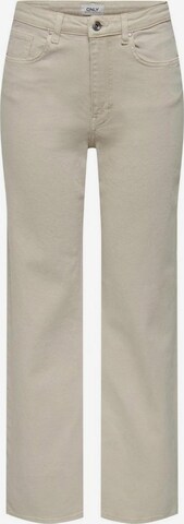 Wide leg Jeans 'ONLJUICY HW WIDE LEG DNM REA NOOS 15288219' di ONLY in beige: frontale