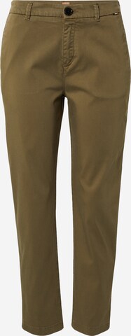 BOSS Slimfit Chino 'Tachini2-D' in Groen: voorkant