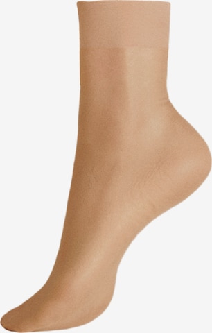 KUNERT Socken 'Perfect Shine 15' in Beige: Vorderseite