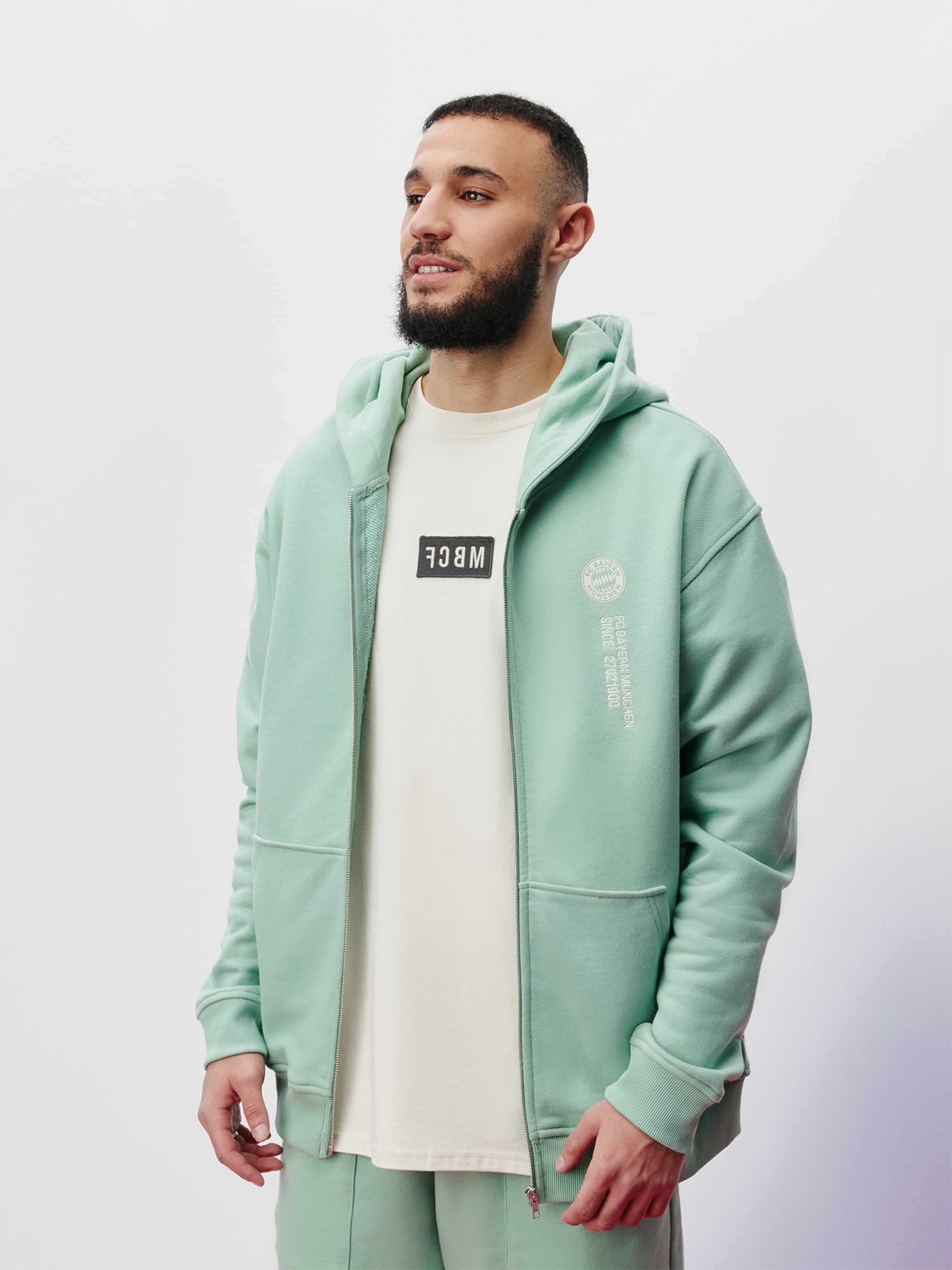 Mint green zip up hoodie sale