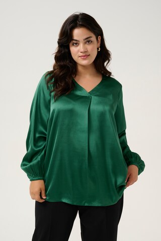 KAFFE CURVE Blouse 'KC Lane' in Green: front