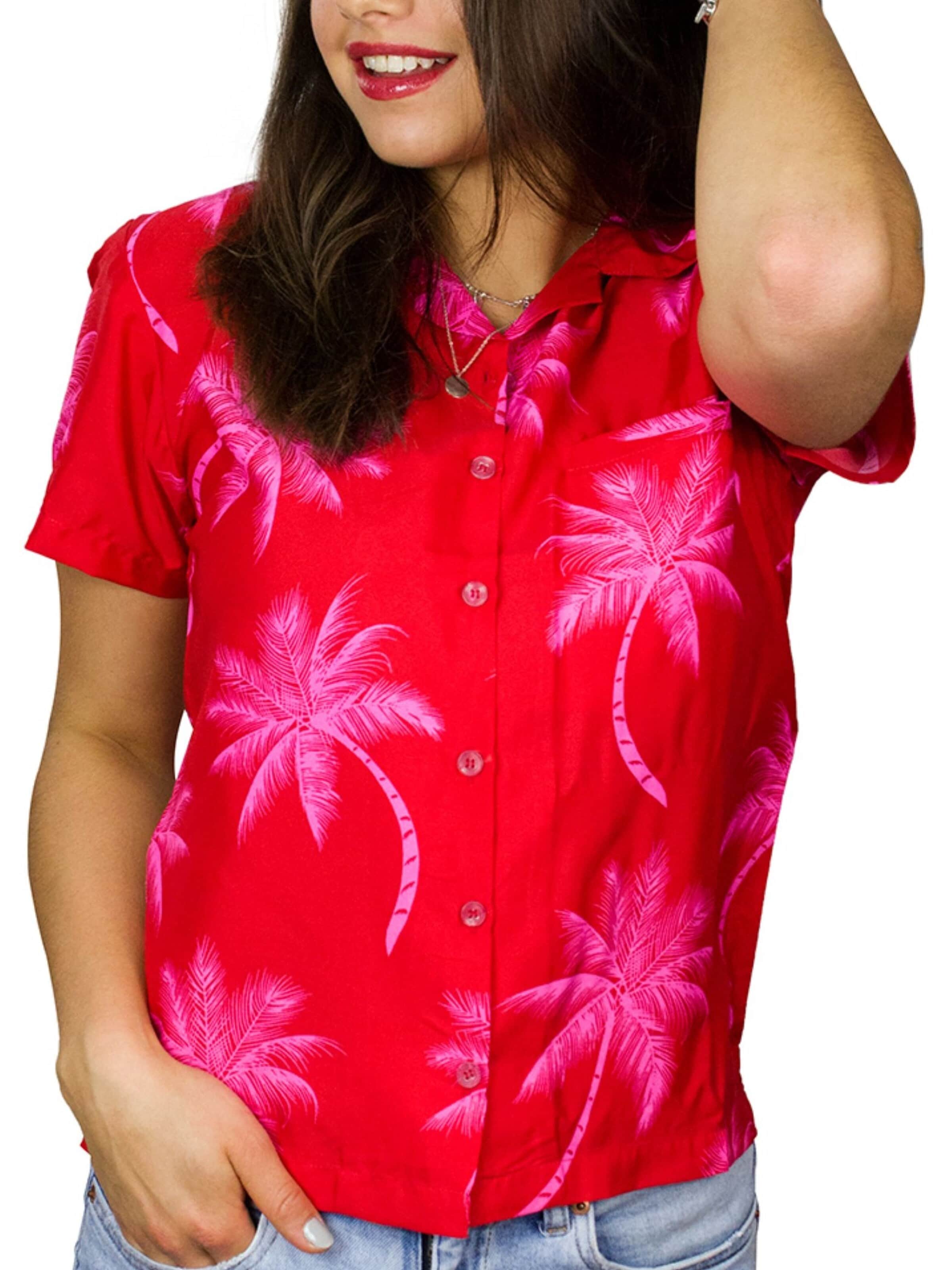 King Kameha Bluse 'Palmshadow'‌‌‌‌‌‌‌ in Pink