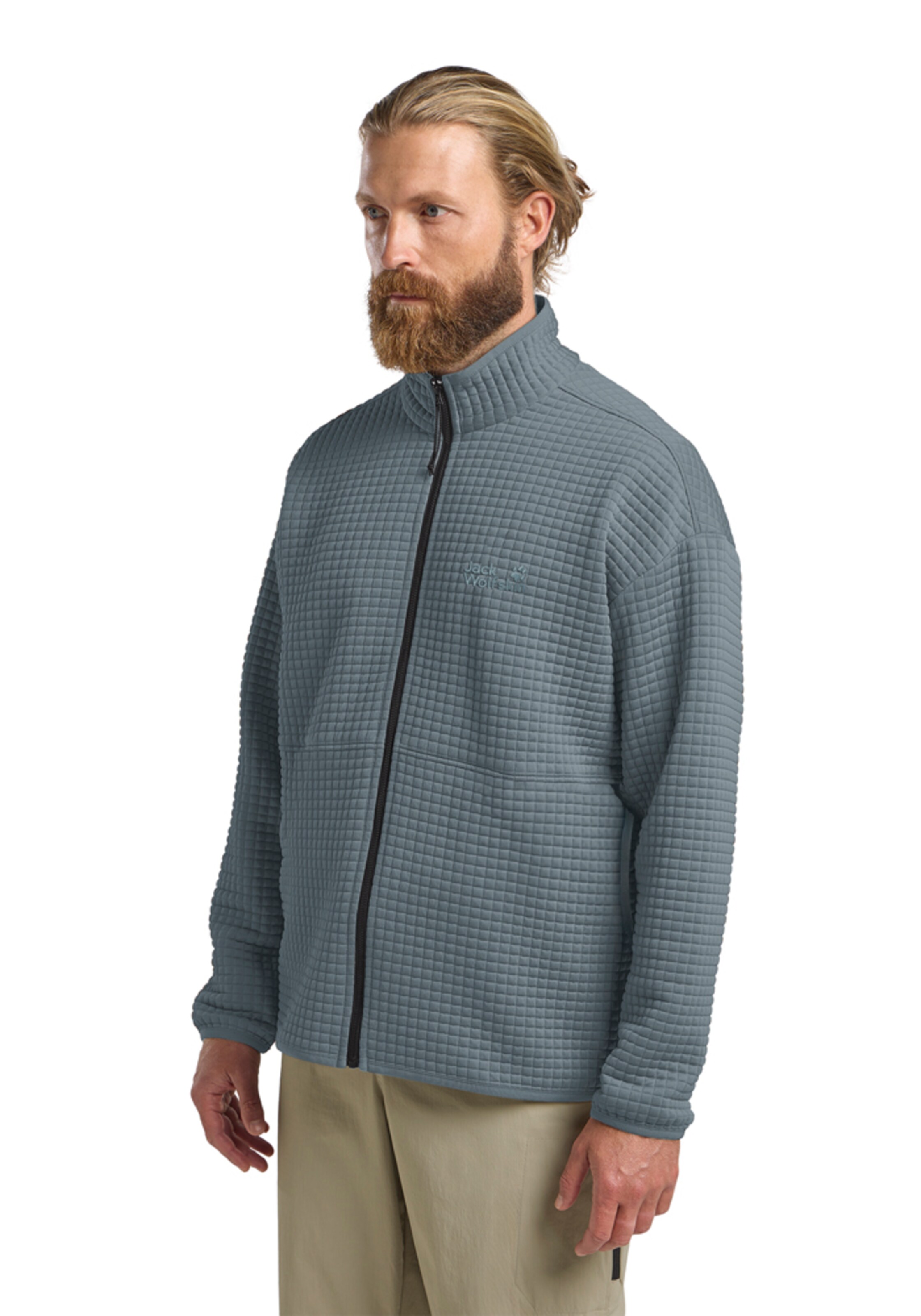 JACK WOLFSKIN Fleece Jacket in Blue