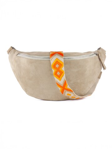 lePelou - Riñonera 'TRAMA' en beige: frente