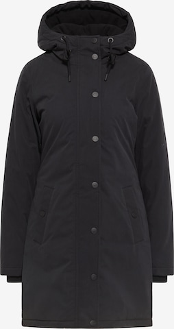 ICEBOUND Raincoat in Black: front