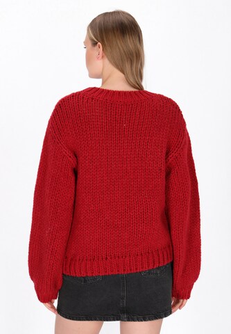 MYMO Υπερμέγεθες πουλόβερ σε κόκκινο