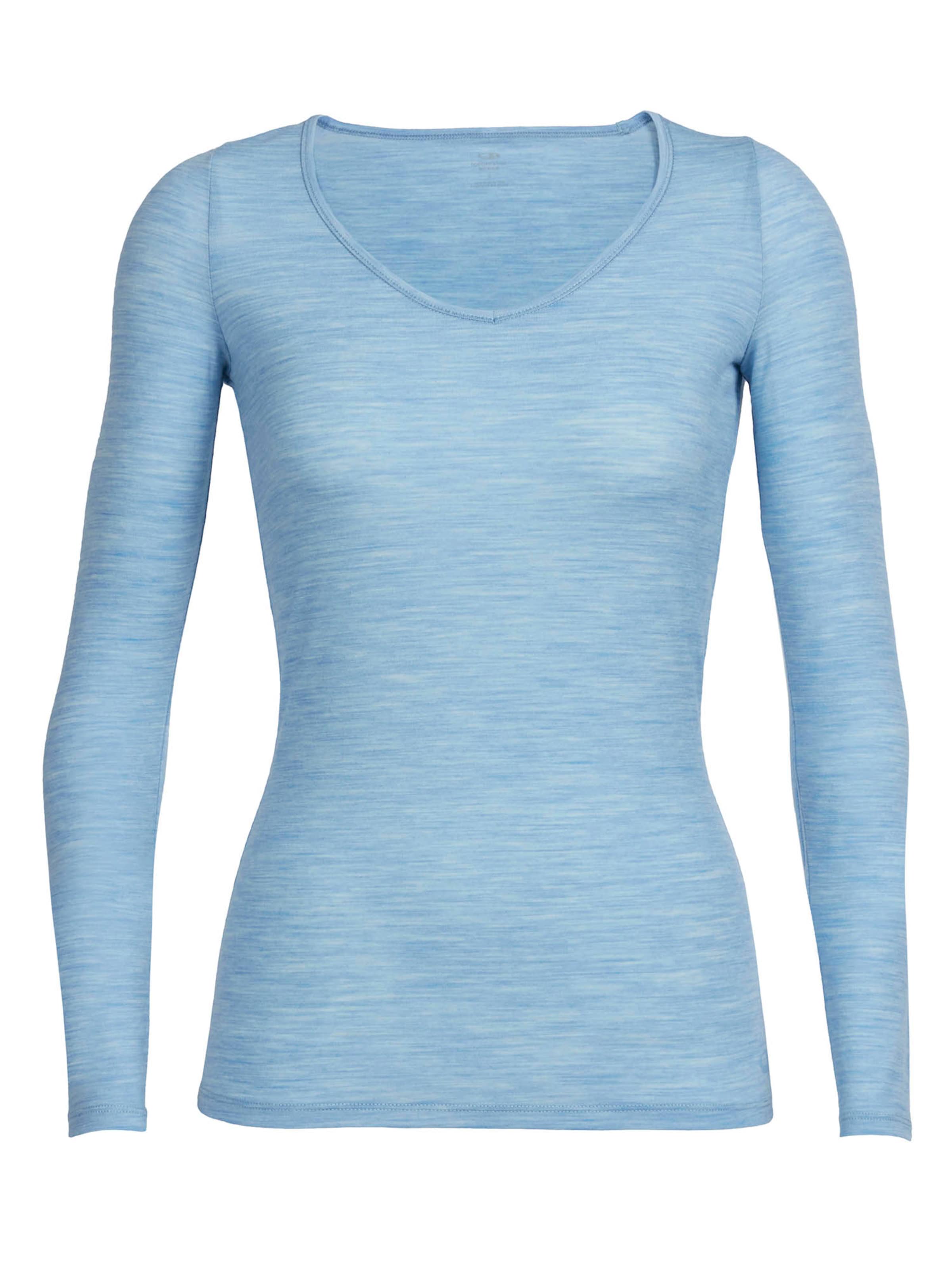 Base layer 'Siren' di ICEBREAKER in blu: frontale