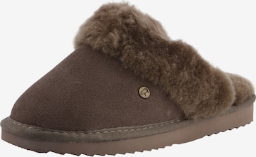 Warmbat Slippers ' Flurry ' in Brown: front