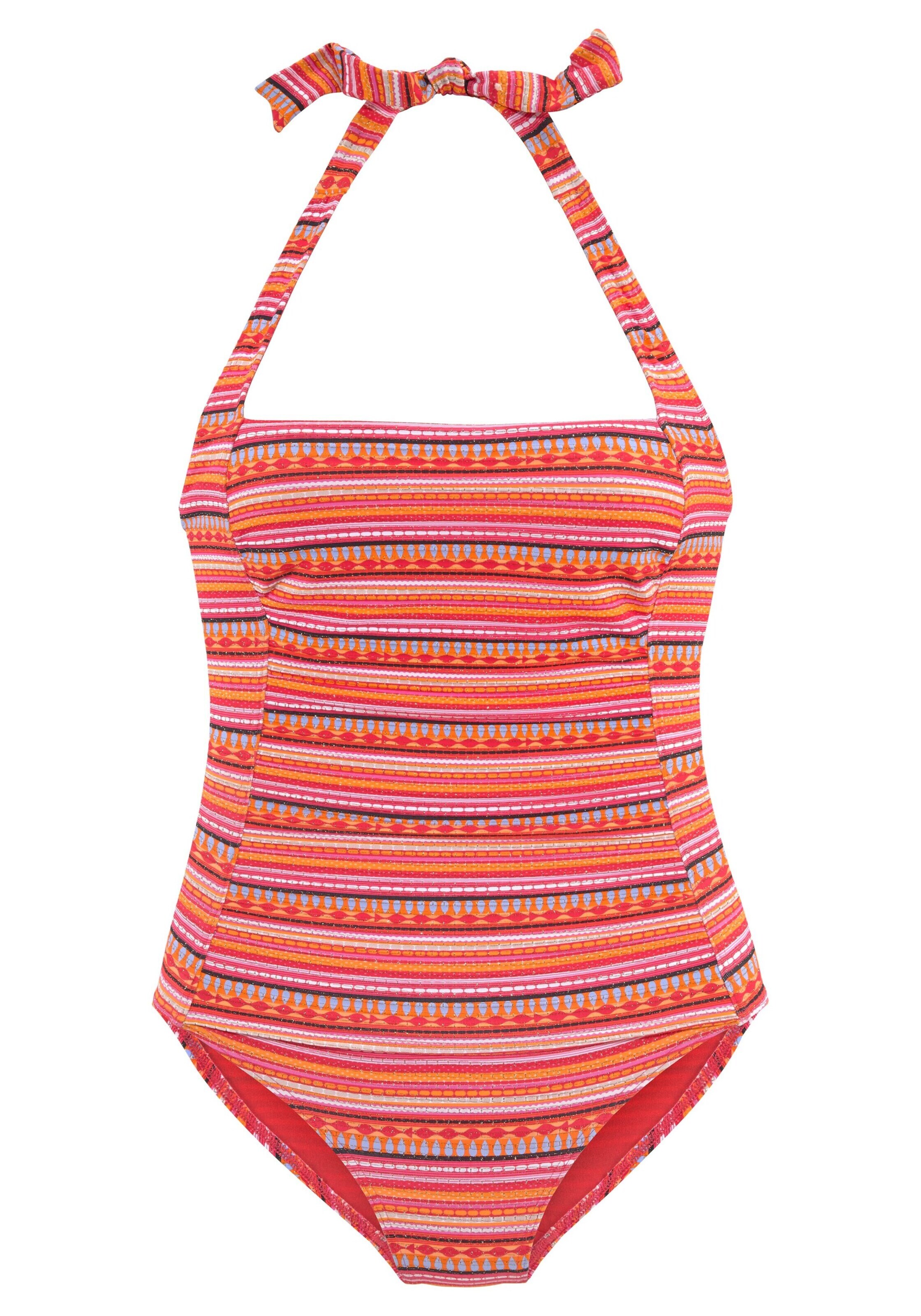 LASCANA Bandeau Badeanzug in Orange: Vorderseite