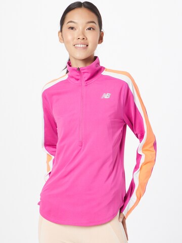 new balance Sportief sweatshirt in Roze: voorkant