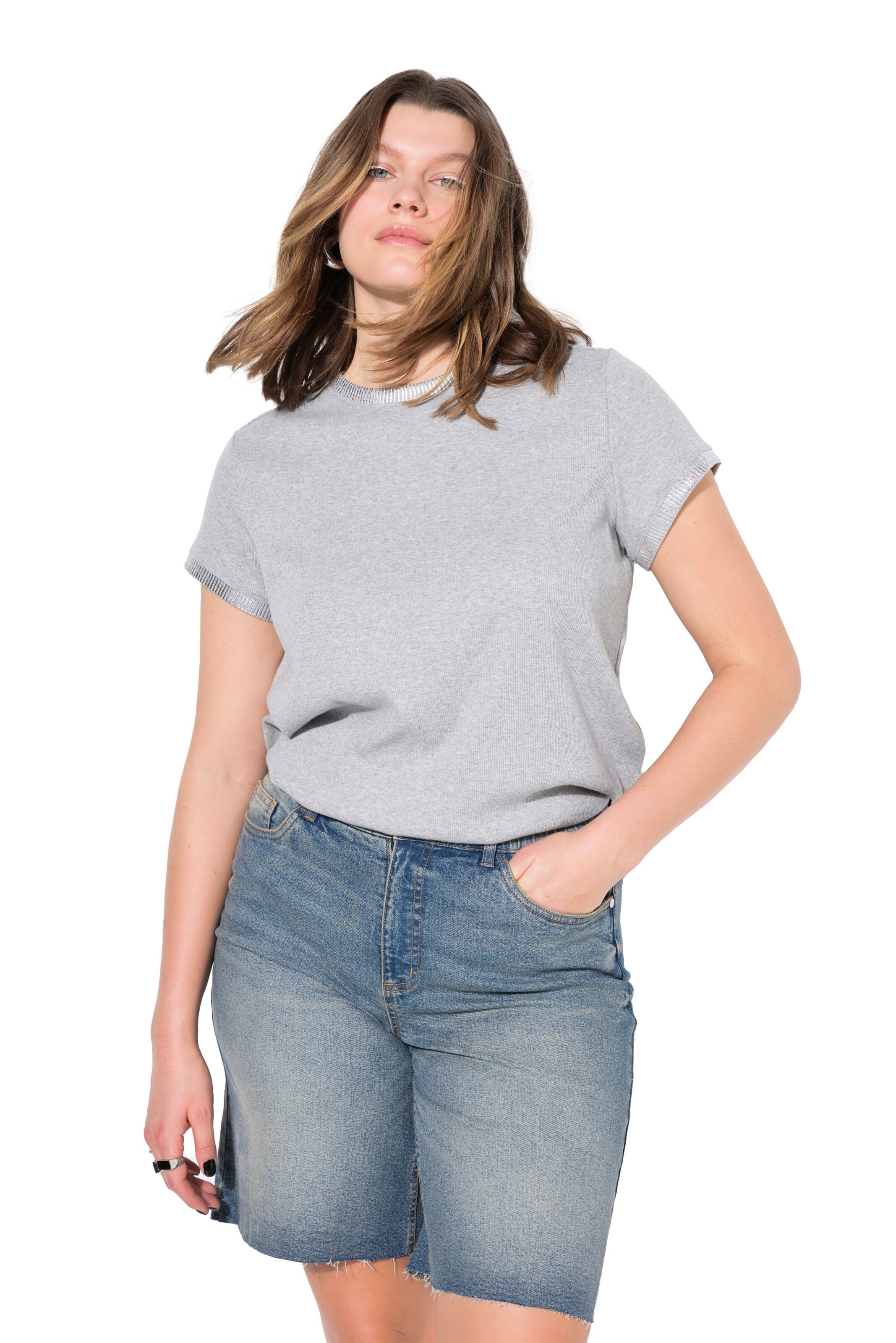 Studio Untold Shirt in Grijs: voorkant